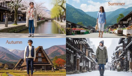 飛騨高山の服装と靴ガイド【春夏秋冬】失敗しないおしゃれコーデと持ち物