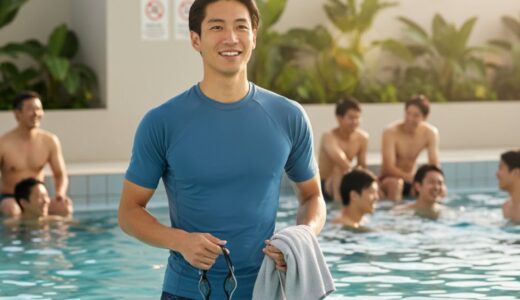 【市民プールの服装男】NGルールとダサく見えない水着選び！ラッシュガードはOK？