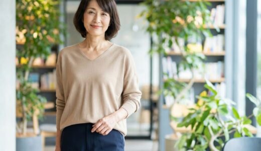 ぽっこりお腹60代太め★ファッションの正解は「隠す」より「視覚補正」