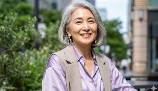 60代グレイヘアファッションの正解★肌の黄ぐすみ消す「ブリッジカラー」で第2の全盛期へ