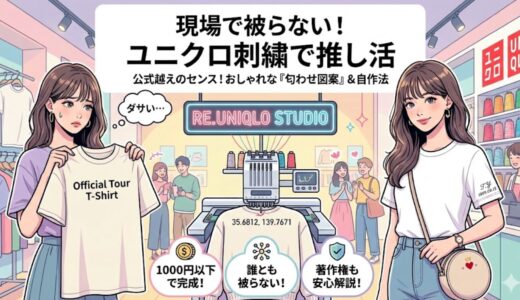 現場で被らない！ユニクロ刺繍で推し活｜おしゃれなテンプレート＆自作法