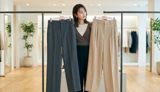 どっちが神パンツ？ユニクロvsGU「タックワイドパンツ」徹底比較！骨格ウェーブが履き比べてみた
