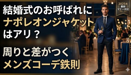結婚式のお呼ばれにナポレオンジャケットはアリ？周りと差がつくメンズコーデ