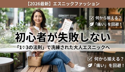 エスニックファッションは何から揃える？初心者が失敗しない「1:3の法則」とおすすめアイテム