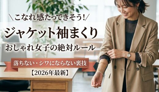 ジャケットの袖まくりがおしゃれな女子の「絶対ルール」落ちない・シワにならない裏技